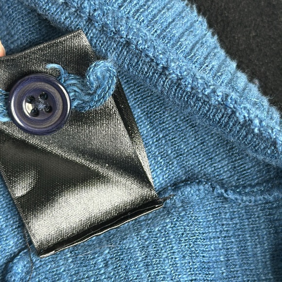 Anthropologie Moth Blue Flora Capped Motif Cardigan Sweater Size Small - Picture 13 of 13